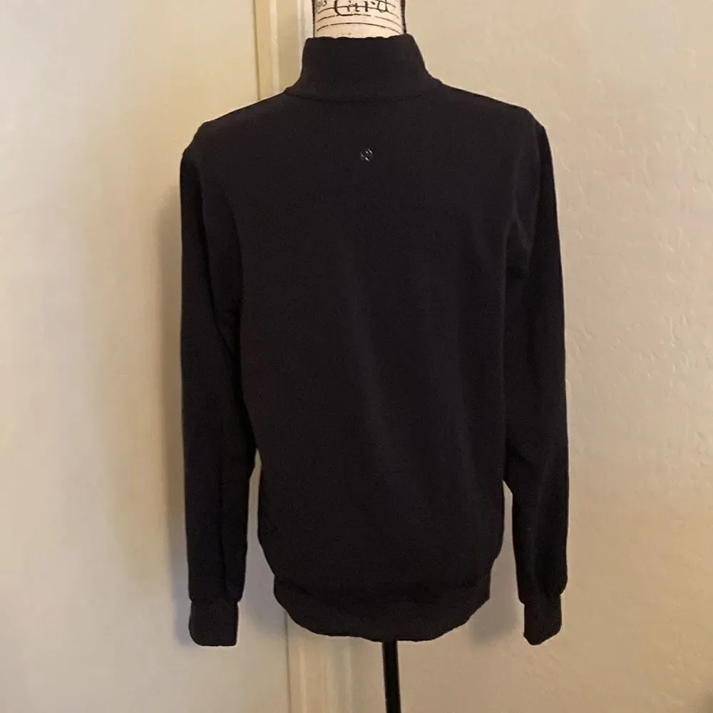 Lululemon Black Athletic Zipper Closure Athleisure Jacket Gym Workout Yoga
